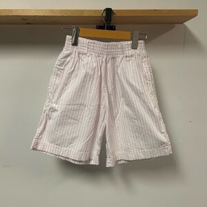 Vintage Passport Pink and White Striped Women’s Boxer Shorts